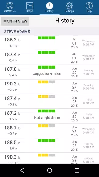 Monitor Your Weight Schermafbeelding 2