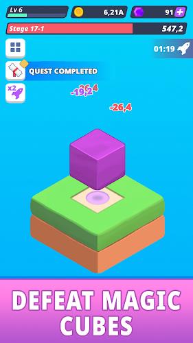 Tap Tap Cube - Idle Clicker Captura de tela 2