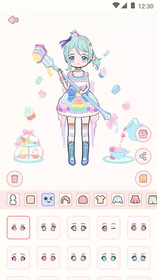 Cute live star:dress up avatar Скриншот 1