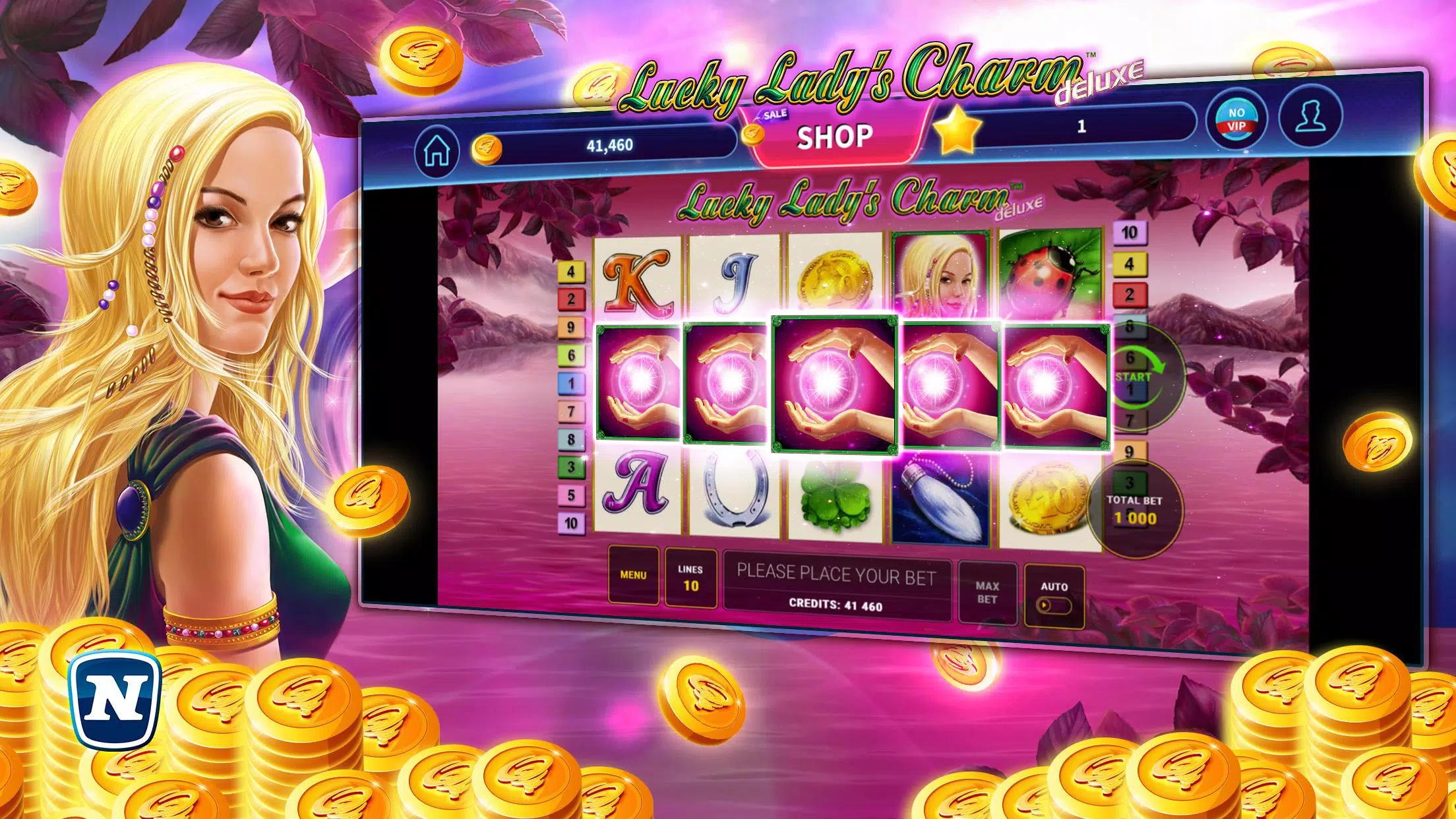 Schermata Lucky Lady's Charm Deluxe Slot 2