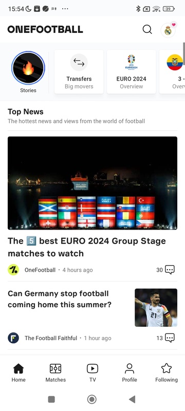 Onefootball Zrzut ekranu 2