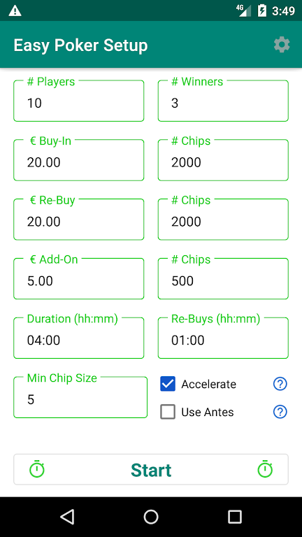 Easy Poker Tournament Timer Captura de tela 0