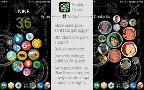 Bubble Cloud Widgets + Folders ဖန်သားပြင်ဓာတ်ပုံ 0