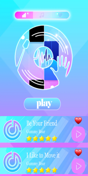 Gummy Bear Piano Tile Hop Game Captura de tela 0