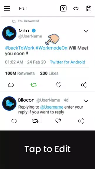 Fake Tweet-Post Creator Capture d'écran 2
