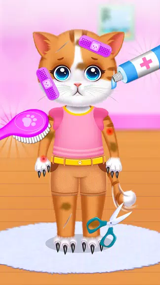 Cute Kitty Cat Pet Care Schermafbeelding 0