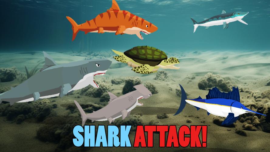 Shark Fights Sea Creatures ภาพหน้าจอ 0