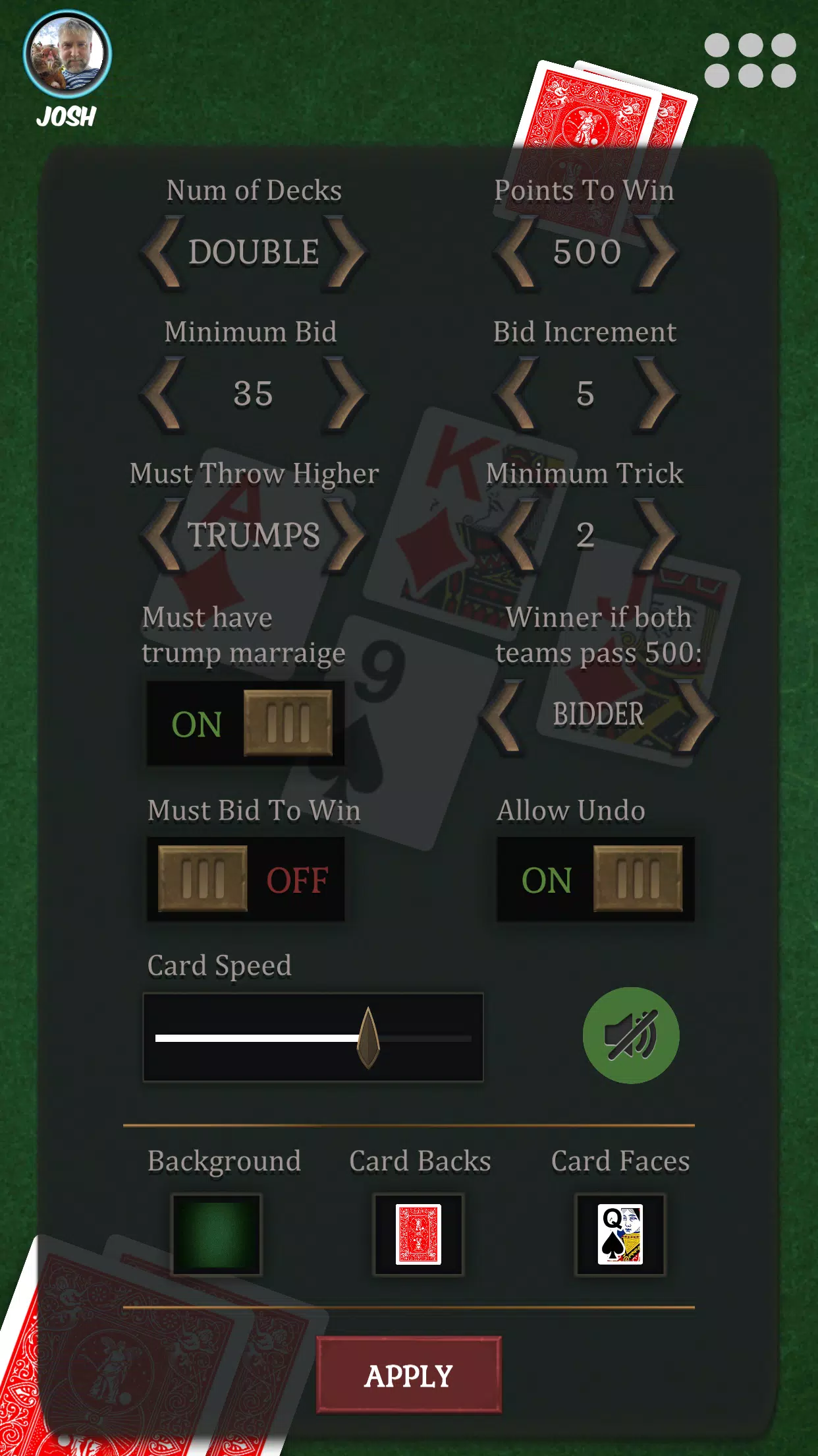 Schermata Pinochle Online 3