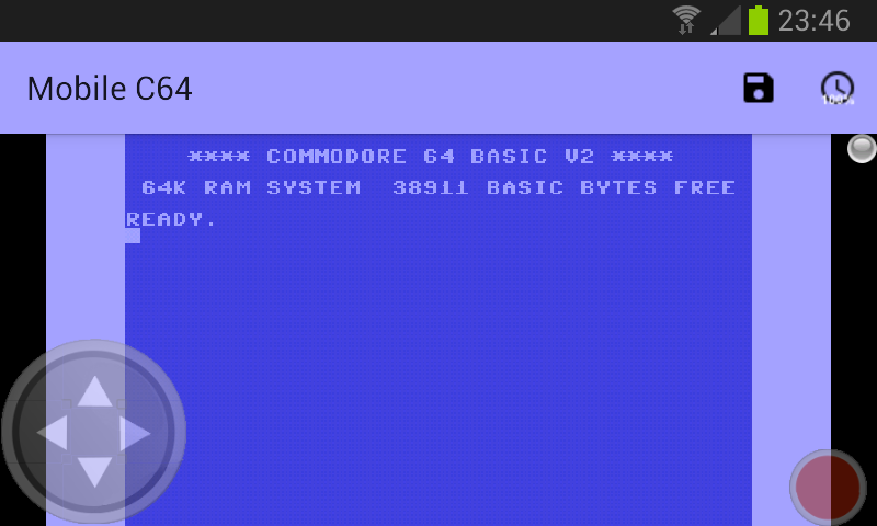 Schermata Mobile C64 Mod 0