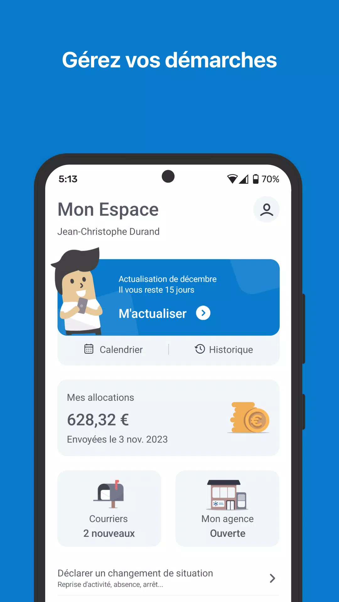 Schermata Mon Espace 0