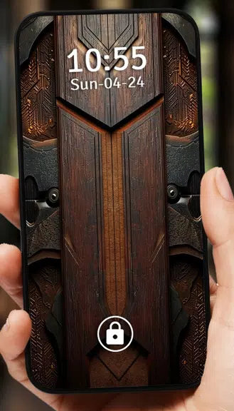 Vintage Door Lock Screen 스크린샷 3