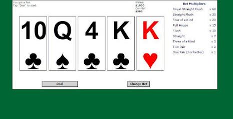 5 Card Draw Poker Solitaire スクリーンショット 2