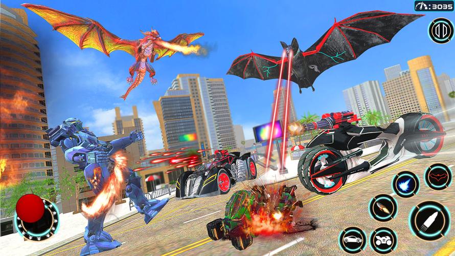 Bat Robot Fighting Game Capture d'écran 2
