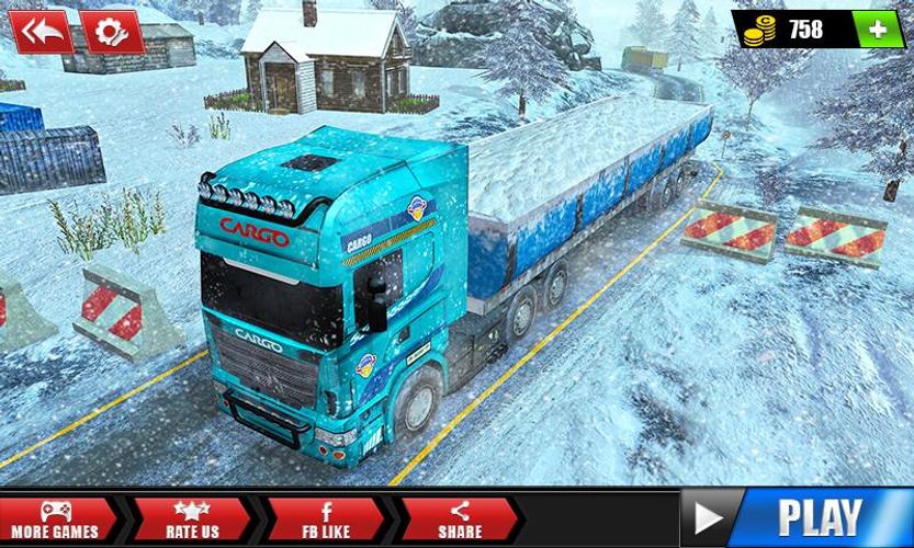 Offroad Snow Trailer Truck Dri Скриншот 0