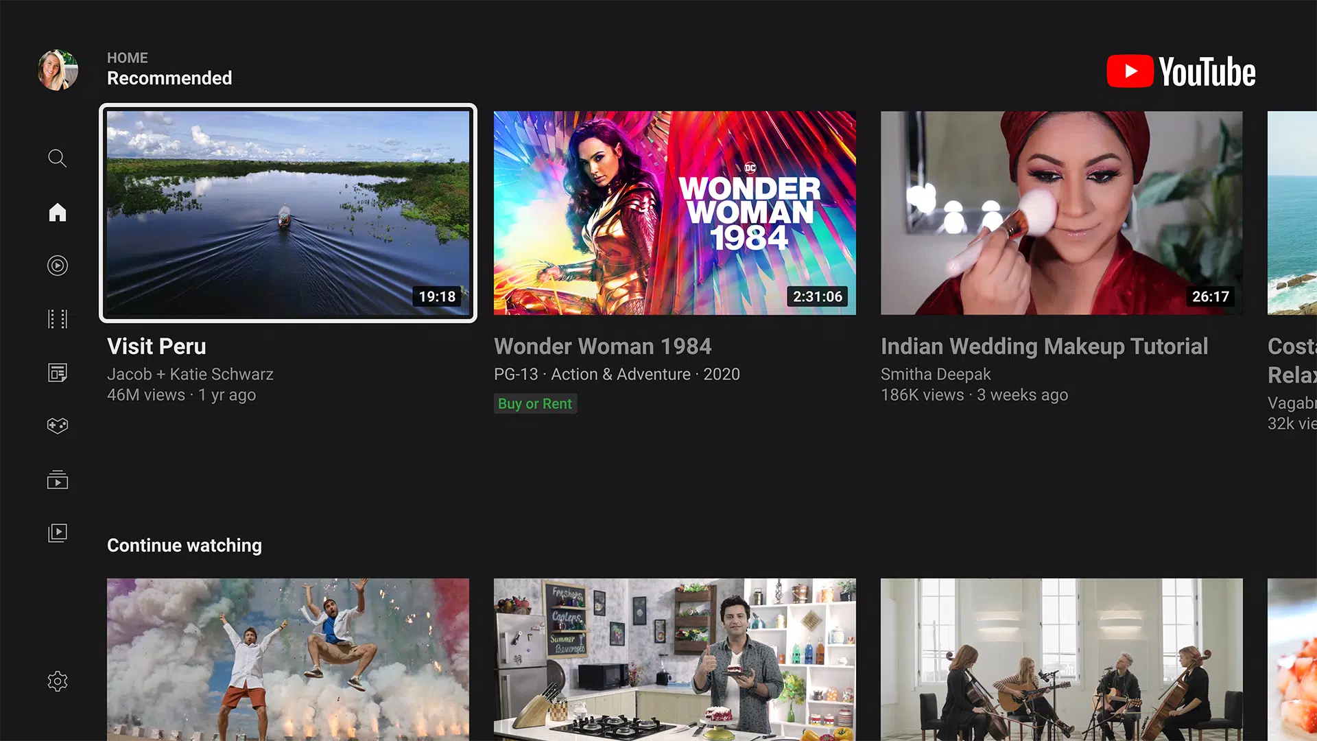 YouTube for Android TV Screenshot 0