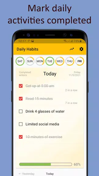 Daily activities tracker Скриншот 0