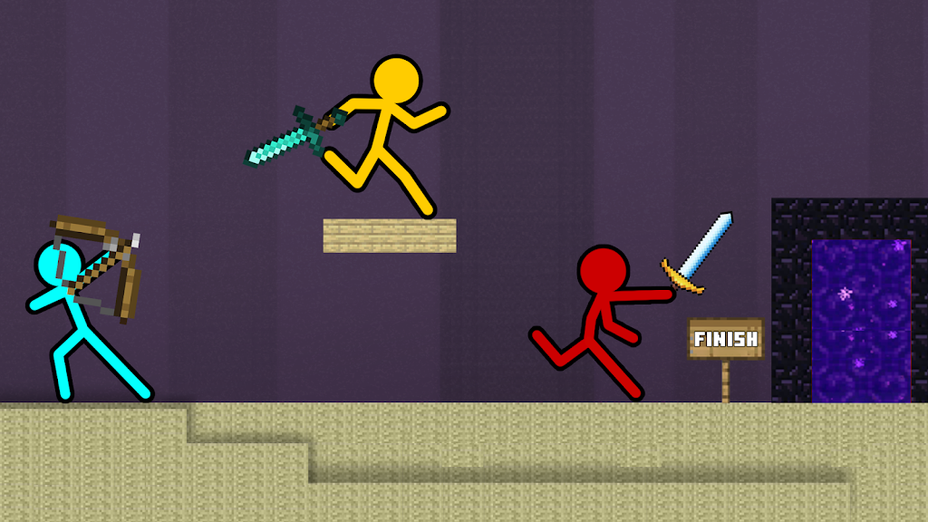 Stick-man Craft Fighting Game Скриншот 1