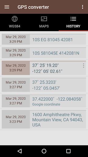 GPS coordinate converter Tangkapan skrin 3