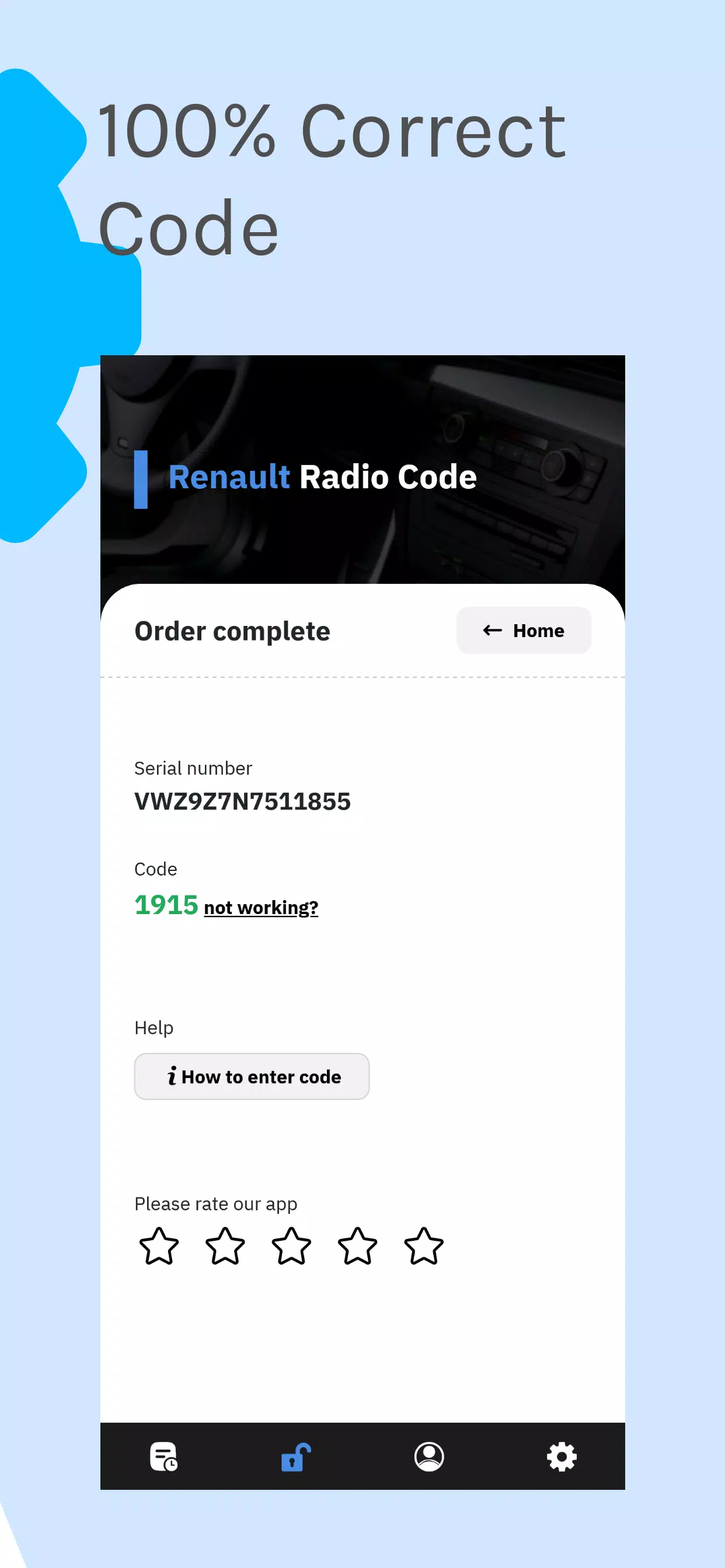 VW Radio Code Generator Zrzut ekranu 2