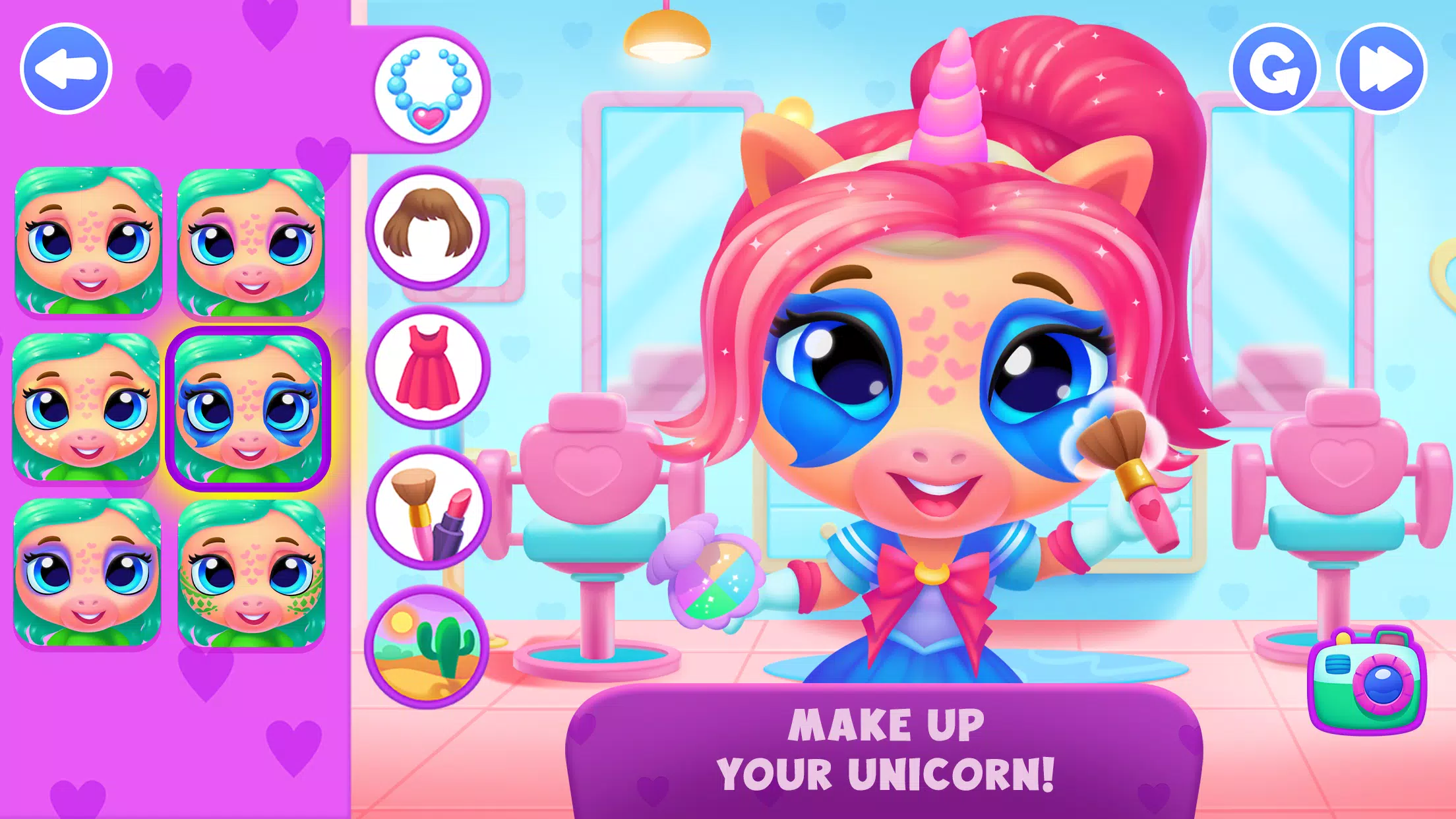 Unicorn Dress up games kids Capture d'écran 3