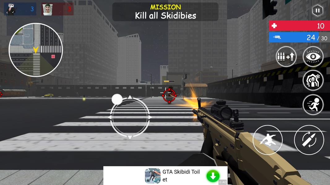 Shoot Skibd Toilet Survival.io スクリーンショット 3