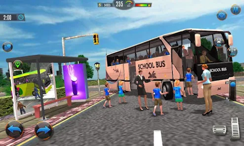 Schermata Offroad School Bus Drive Games 0