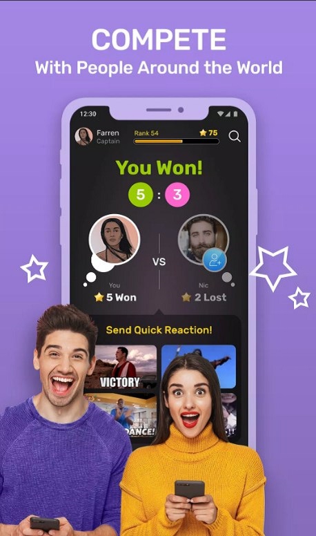 TRIVIA GO! Live 1v1 Quiz Game Скриншот 1