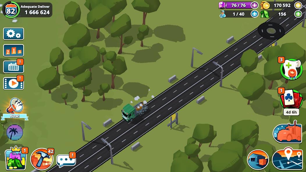 Transit King: Truck Tycoon Mod Ảnh chụp màn hình 1