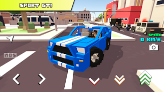 Blocky Car Racer - racing game Tangkapan skrin 0