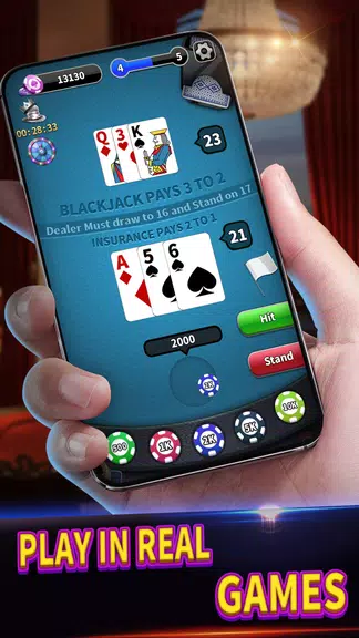 BlackJack 21 lite offline game 스크린샷 0