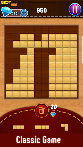 Block Puzzle : Classic Wood स्क्रीनशॉट 1