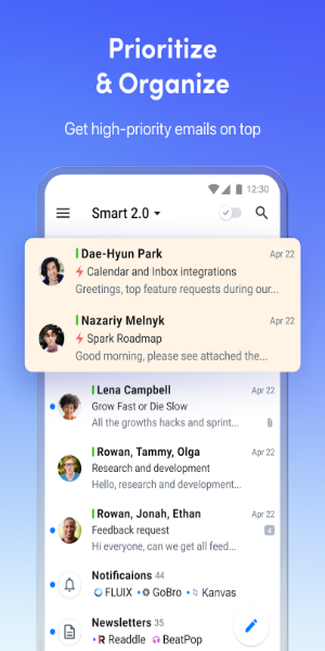 Spark Mail – Email Inteligente Captura de tela 2