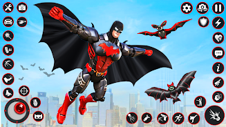 Bat Hero Dark Crime City Game スクリーンショット 0