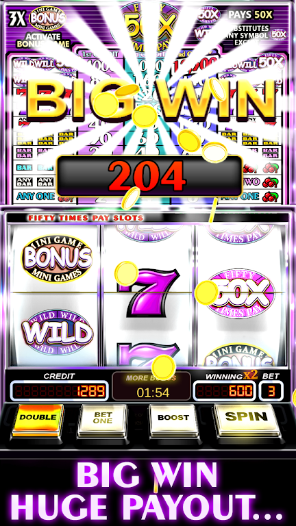 Free Slot Machine 50X Pay 스크린샷 1