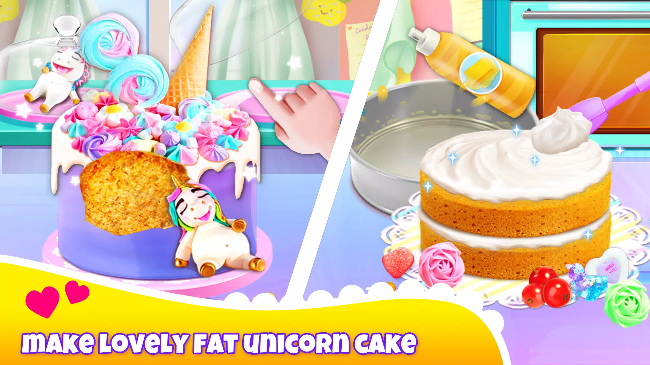 Girl Games: Unicorn Cooking ဖန်သားပြင်ဓာတ်ပုံ 1