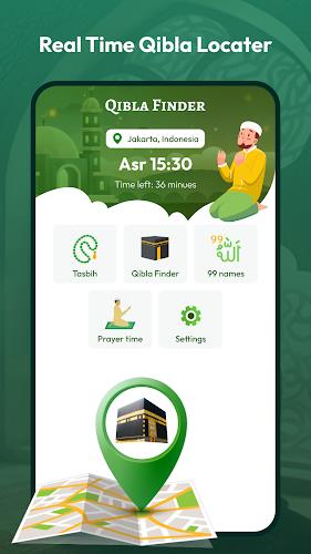 Qibla Direction - Qibla Finder Schermafbeelding 0