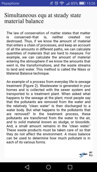 Schermata Material and Energy Balance 1