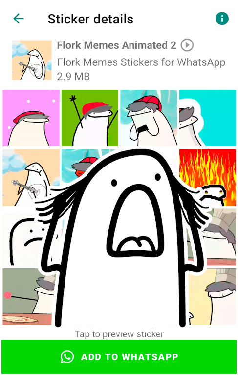 Flork memes stickers WASticker Zrzut ekranu 1
