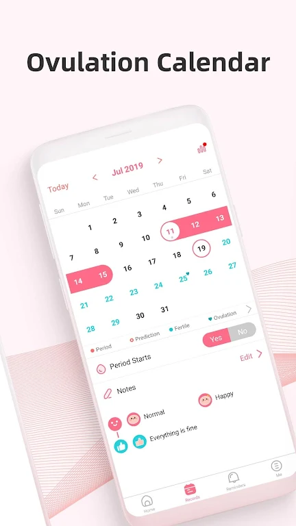 PinkBird Period Tracker স্ক্রিনশট 1