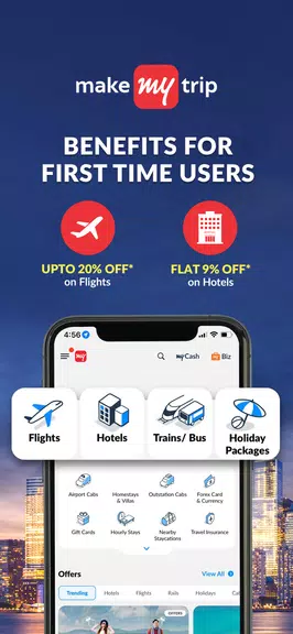 MakeMyTrip Hotels, Flight, Bus應用截圖第1張
