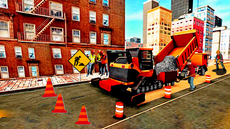 Highway road construction game Captura de tela 2