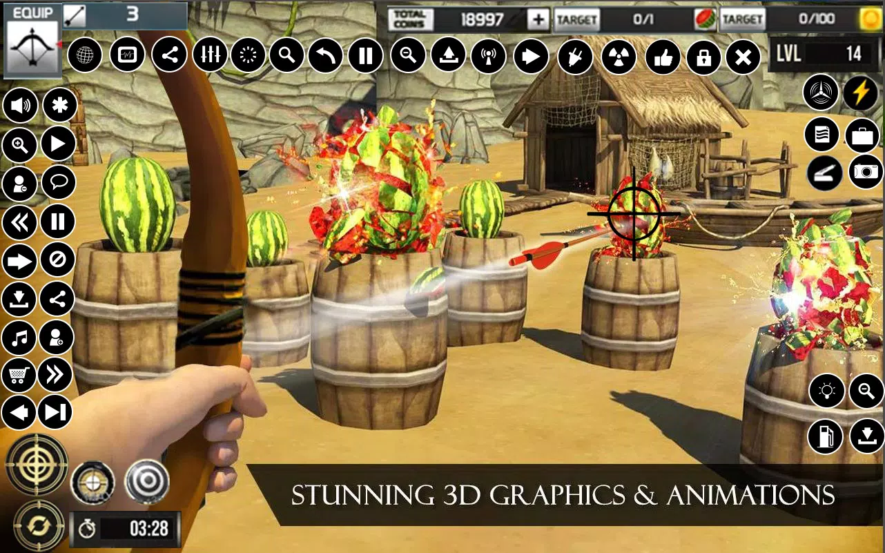 Watermelon Archery Games 3D Screenshot 1