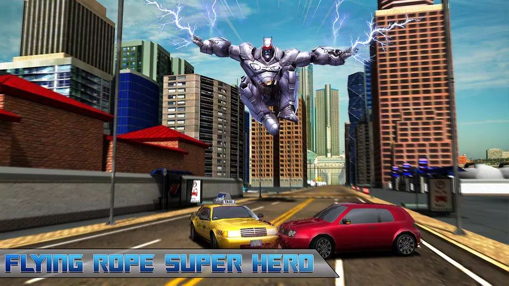 Schermata Flying Rope Hero Robot Fight Simulator 0