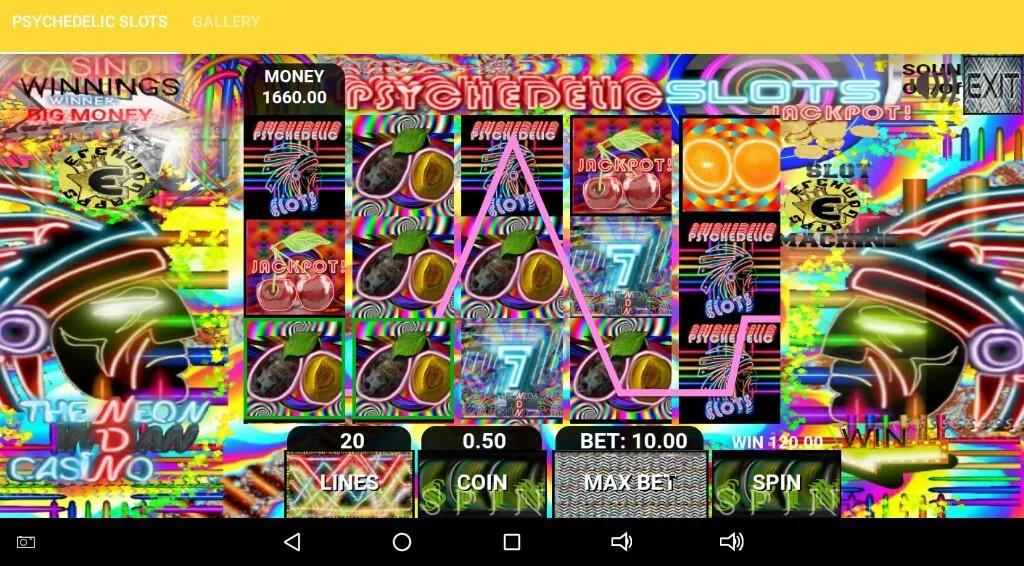 Psychedelic Slots ဖန်သားပြင်ဓာတ်ပုံ 0