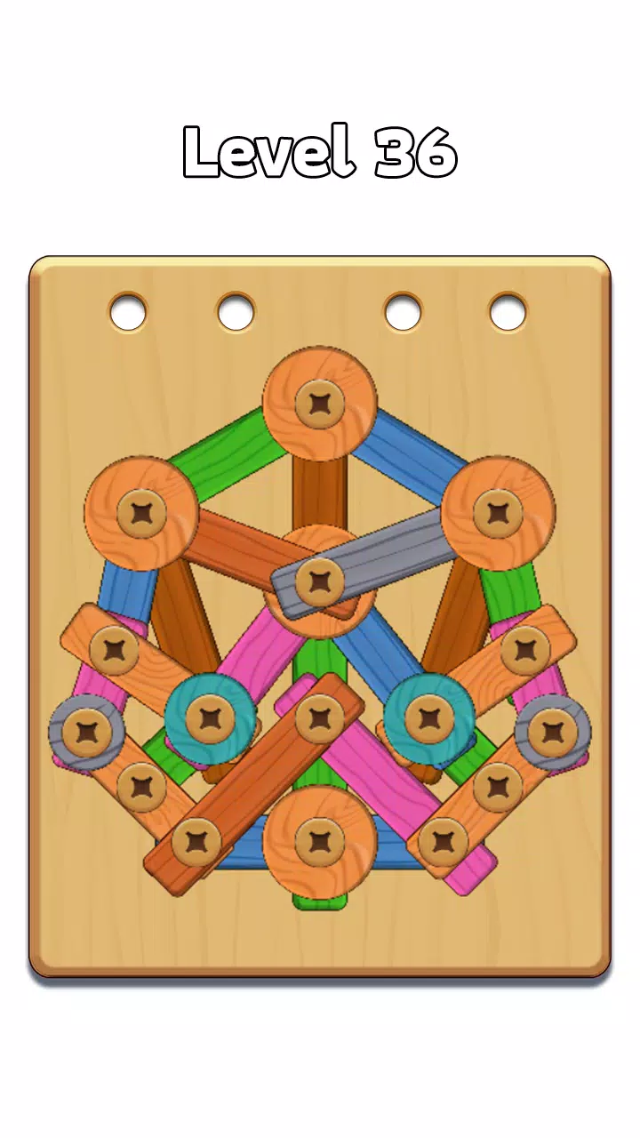 Wood Nuts & Bolt: Screw Puzzle ภาพหน้าจอ 1