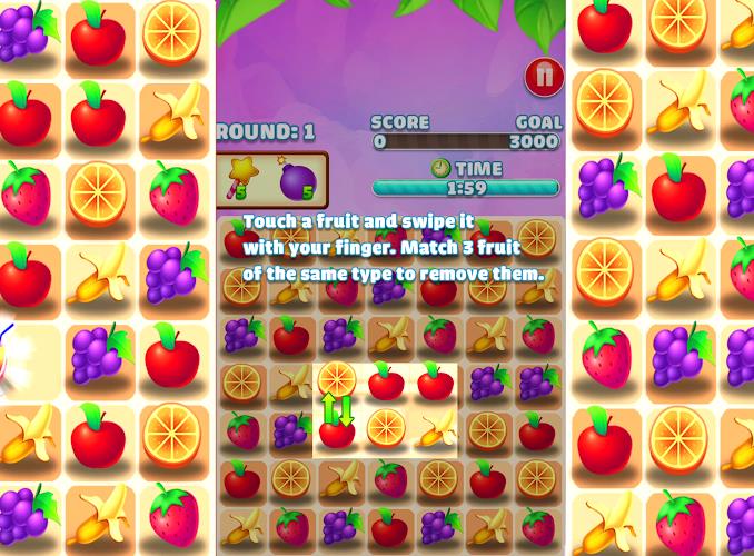 Juicy Fruit - Match 3 Fruit Zrzut ekranu 1