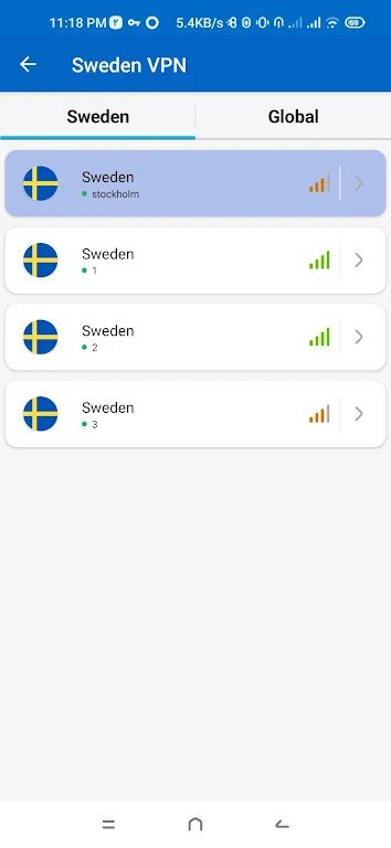 Sweden VPN - Fast & Secure スクリーンショット 0