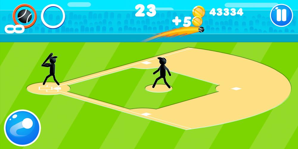Stickman Baseball Скриншот 1
