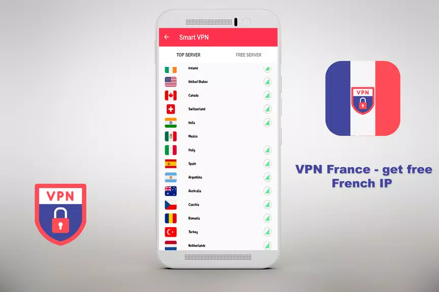 VPN Free - get free French IP Security  ⭐️⭐️⭐️⭐️⭐️ Captura de pantalla 1