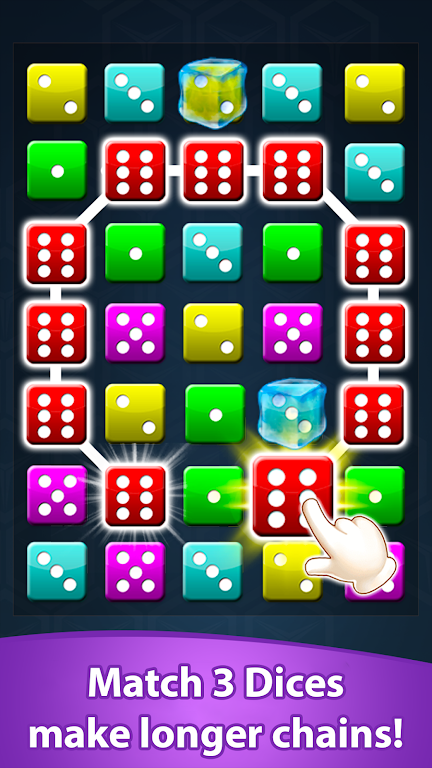 Dice Match Line Puzzle Games Tangkapan skrin 0